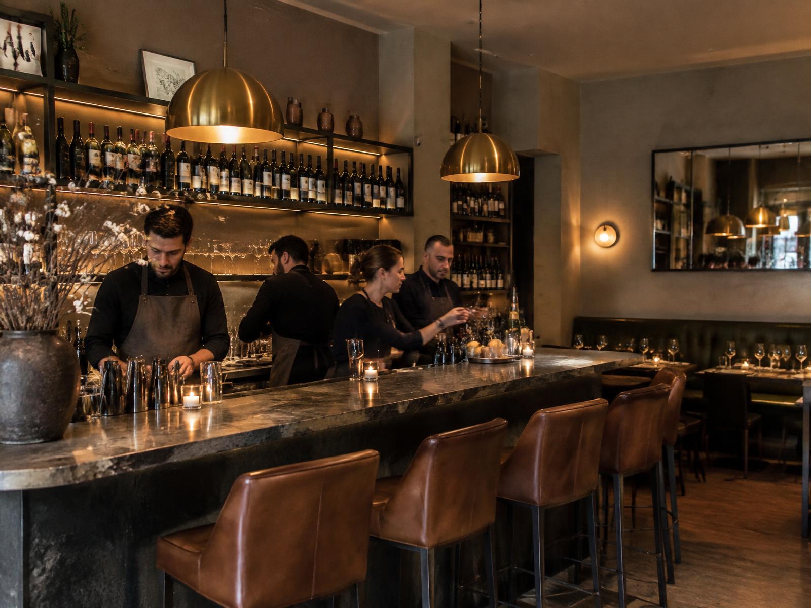 The Tannin Bar team preparing for service